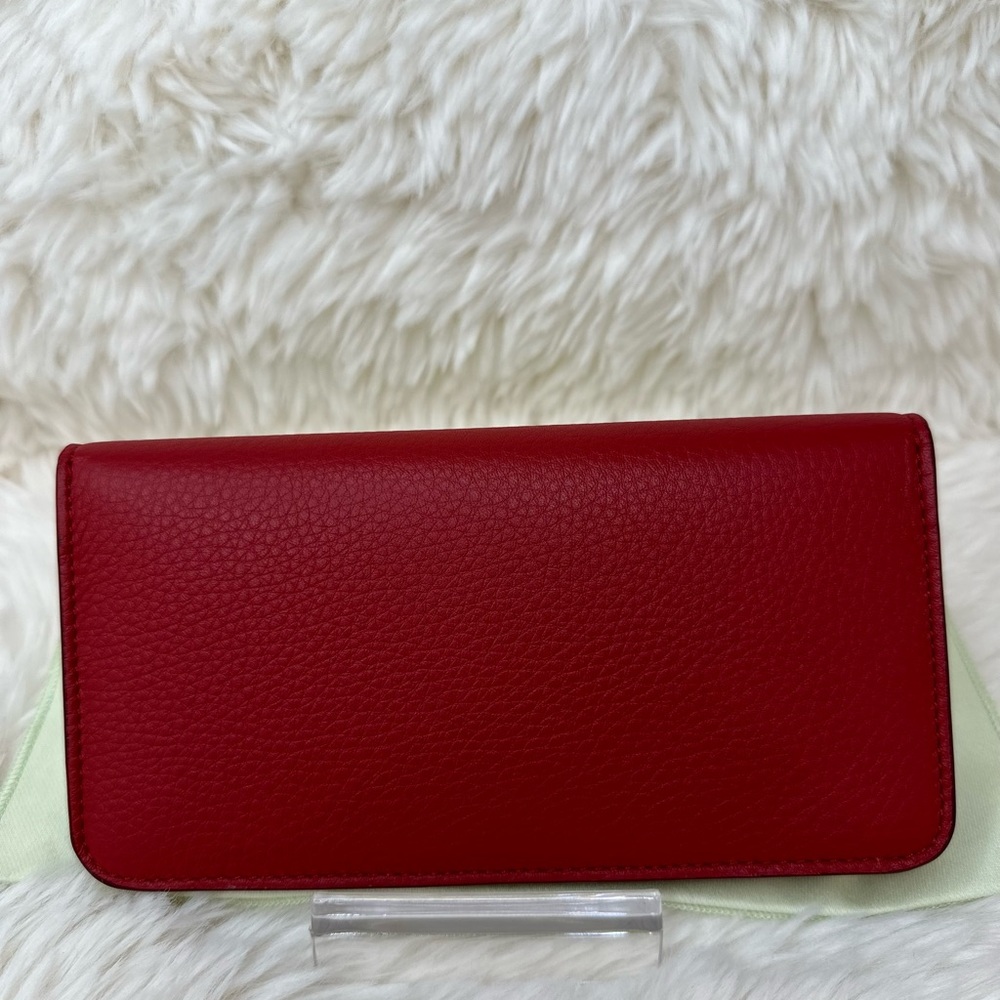 Brand New Burberry Red Pebbled Leather Wallet - Picture 6 of 6